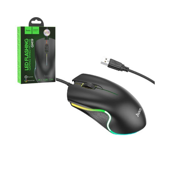 Hoco GM19 Enjoy Gaming Mouse Luminous Wired Black